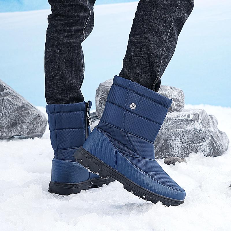New Unisex Men Snow Boots Super Warm Men Hiking Boots High Quality Waterproof Leather Men's Boots Outdoor Platform Boot Men Boot
