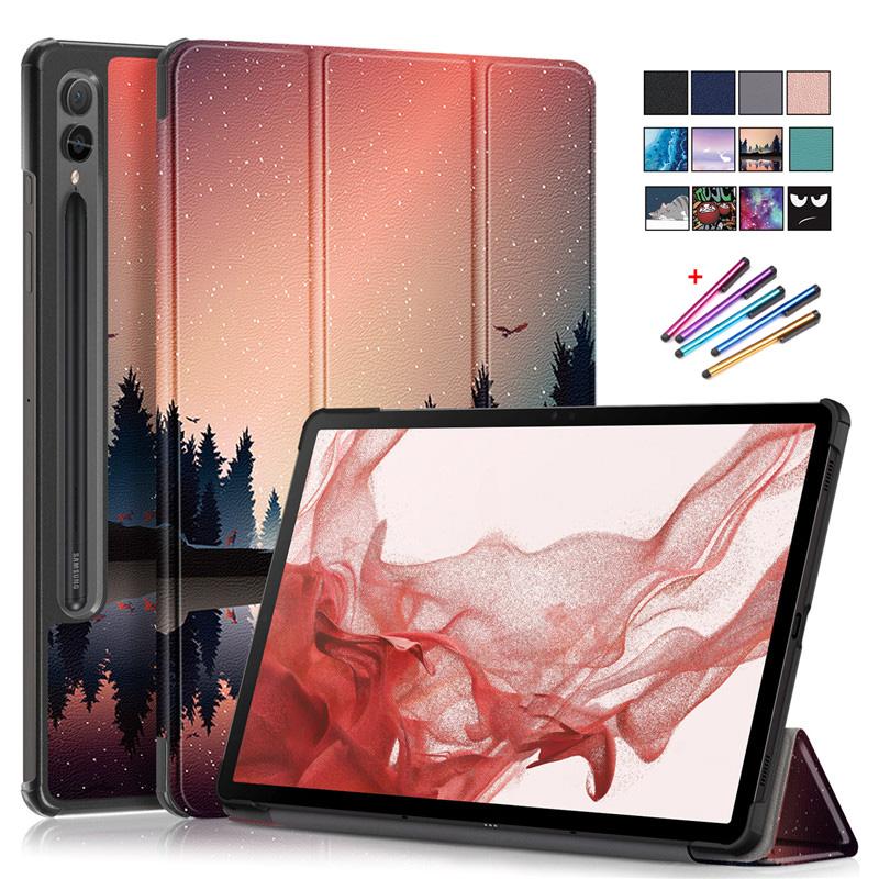 

Чехол для планшета Funda для Samsung Galaxy Tab S9, чехол SM X710 X716B X718U, кожаный складной чехол-подставка для Galaxy Tab S9, 11 дюймов, 2023, чехол for Tab S9 (11 Inch) миндальный