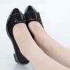 Fashion Shoes For Woman 2024 Luxury Leather Casual With Medium Heels Women's Summer Footwear Square E Discount Slip On Sale Chic Point A