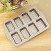 Non Stick Cupcake Cake Pans 8 grid Mold For Mini Loaf Pan Baking tools Carbon Steel Rectangle Small Bread Household Oven Trays