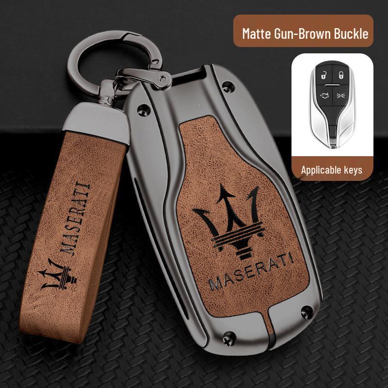 Maserati Key Case for Levante/Ghibli: Premium Leather Shell for Men & Women