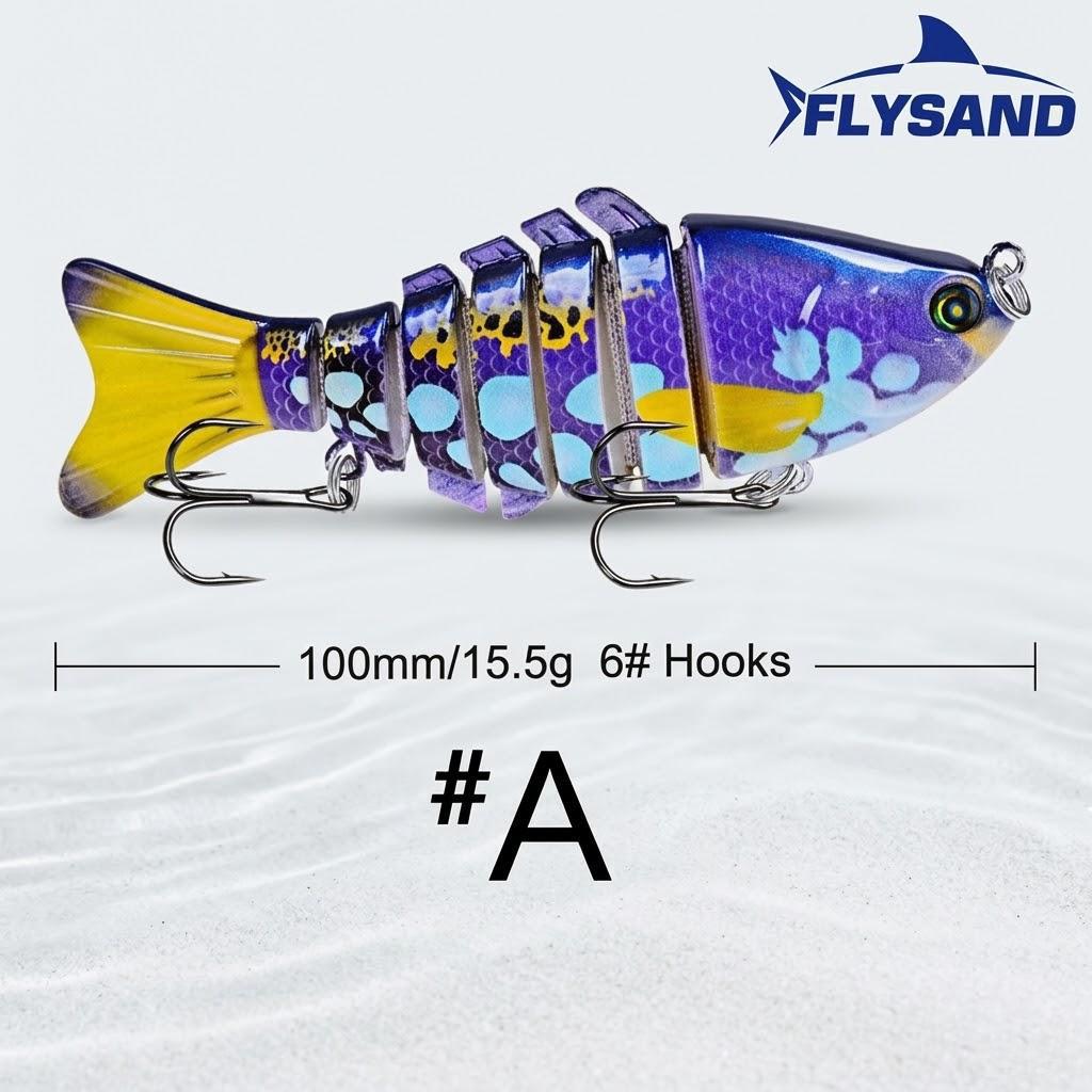 

6 Segment Multi Jointed Swimbait 10cm 15.5g 6 Wobble Lifelike Crankbait Fishing Tackle Lure