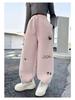 2025 Girls' Spring Wide-Leg Trousers: Stylish Joggers & Sweatpants for Older Children