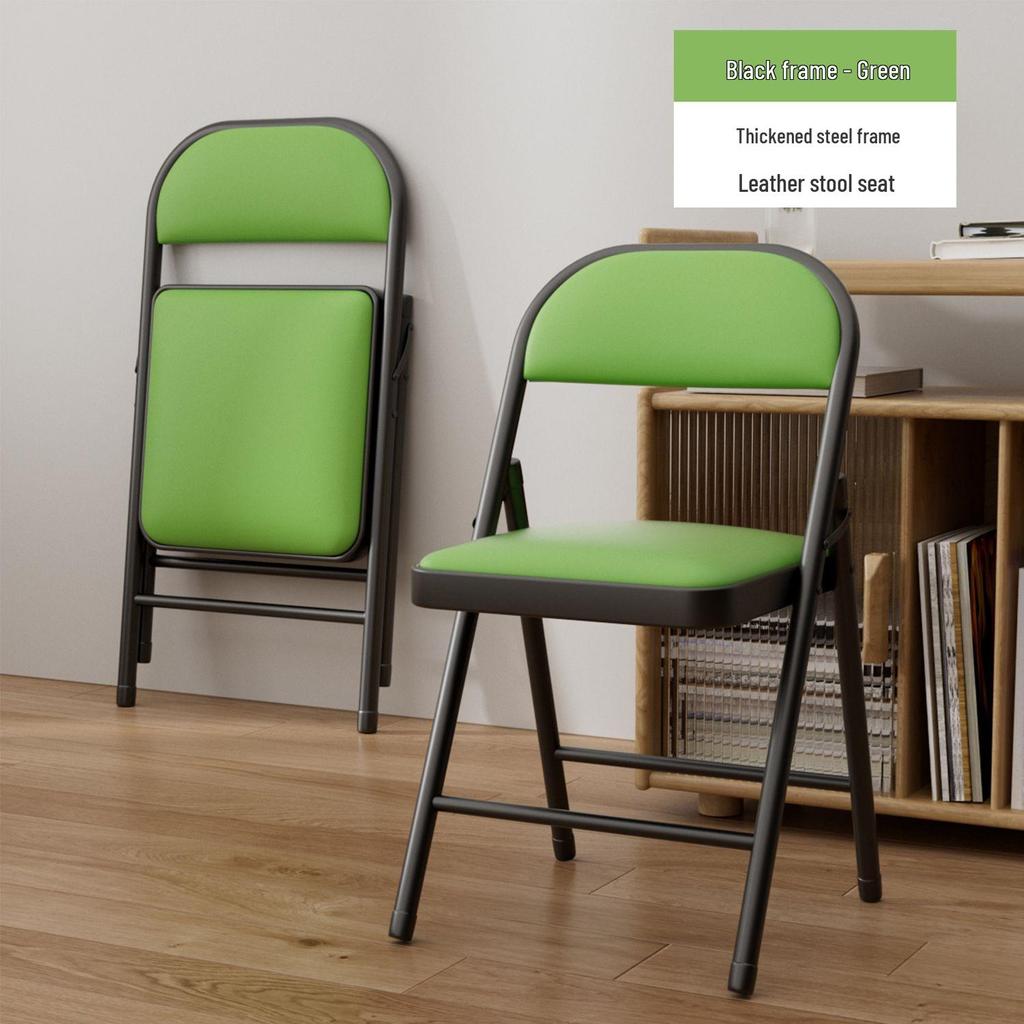 Compact Folding Chair: Portable Office, Dorm, Study, Dining, and Computer Seating with Backrest