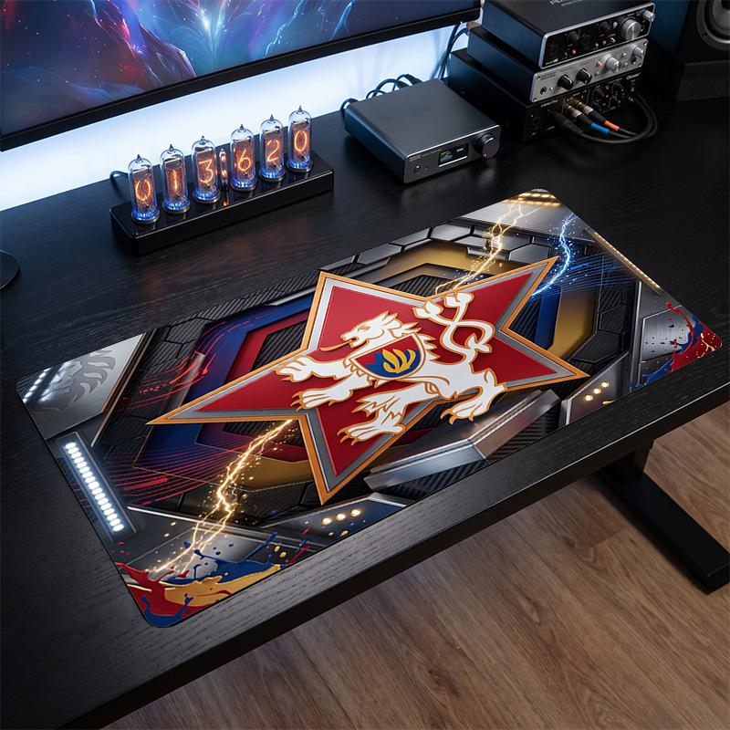 Republi Football Crest Mouse Pad, Extended Non Slip Rubber Desk Mat for Gaming Office Laptop Fan Gift
