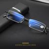 Reading Glasses Men Women Vintage Anti Blue Light Half Frame Prescription Spectacles Diopter +1.0 To +4.0