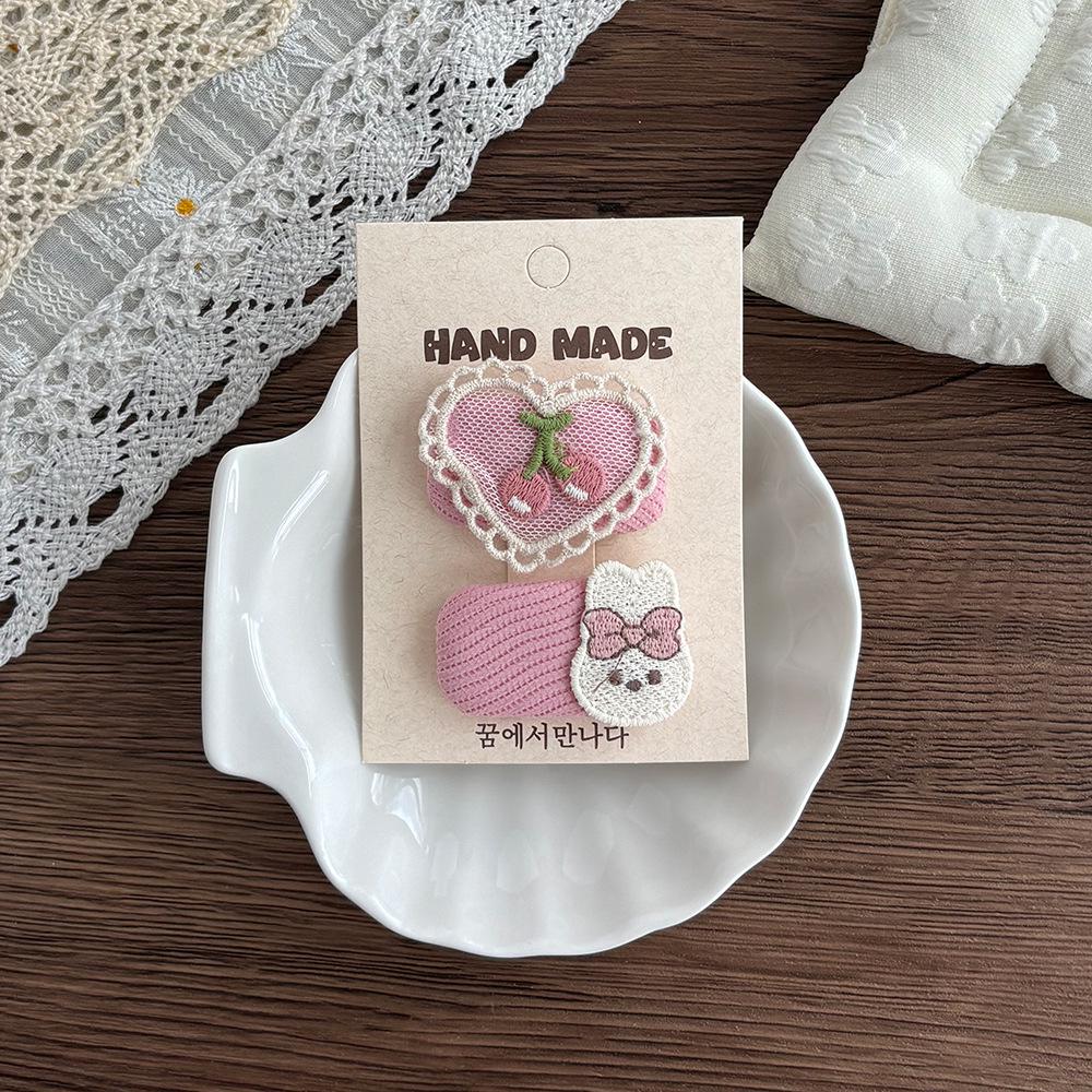 

Набір геометричних рожевих шпильок у клітинку в корейському стилі для дівчаток - 2 шт. шпильки-невидимки