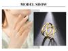 Cazador Stainless Steel Geometric Cross Rings for Women Minimalist Gold Color Finger Rings 2026 Jewelry Mother Day Party Gift