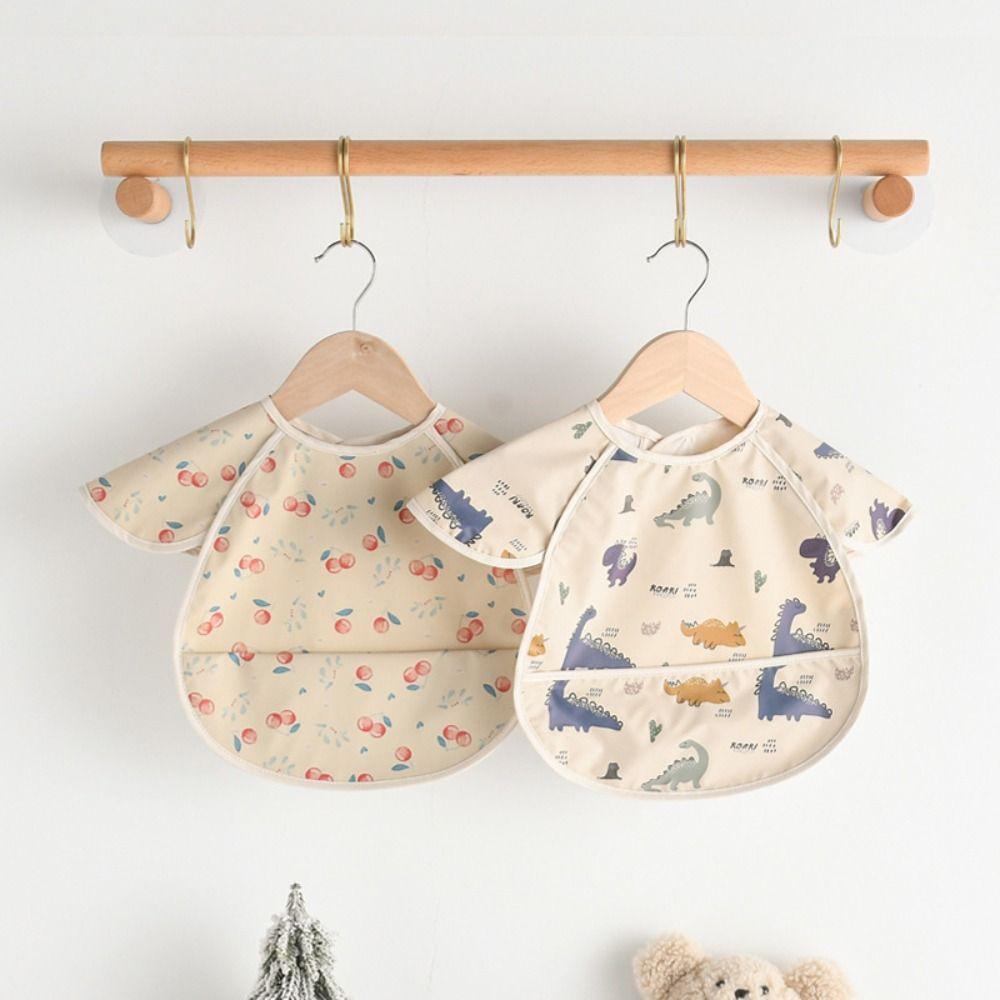Waterproof Baby Bibs Short Sleeve Bandana Bibs Rice Bag Washcloth Bib Kids Products