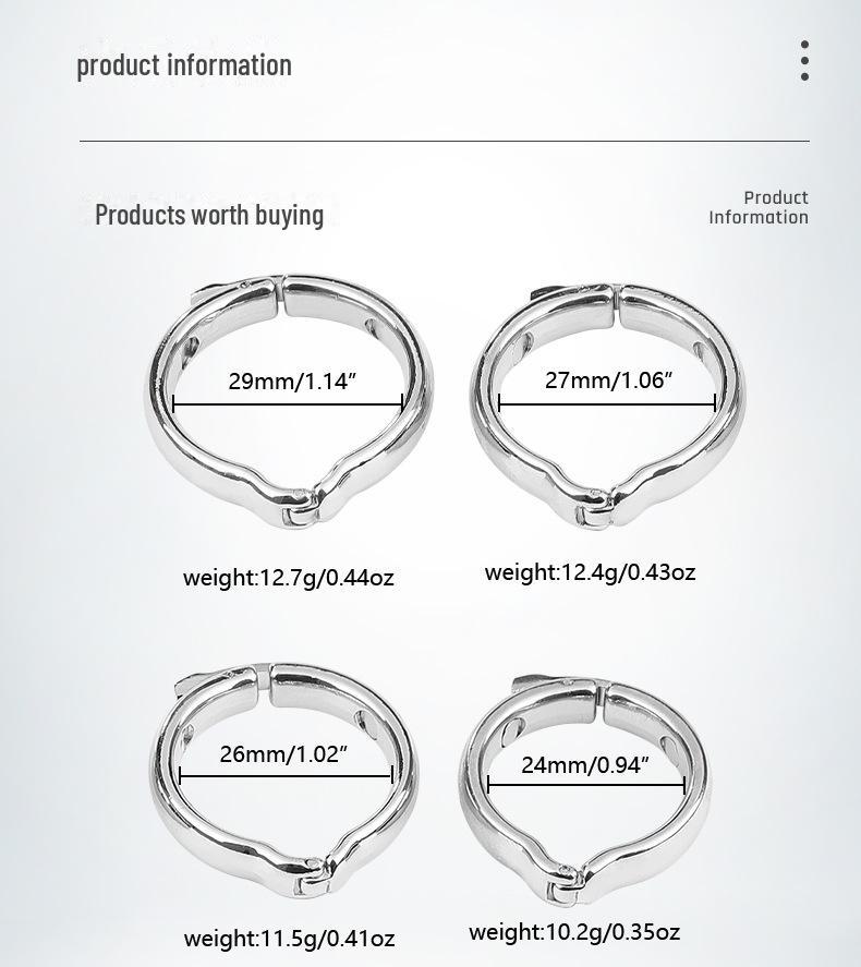 Kovový kroužek odporu předkožky: Pánské zpoždění a bondage lock