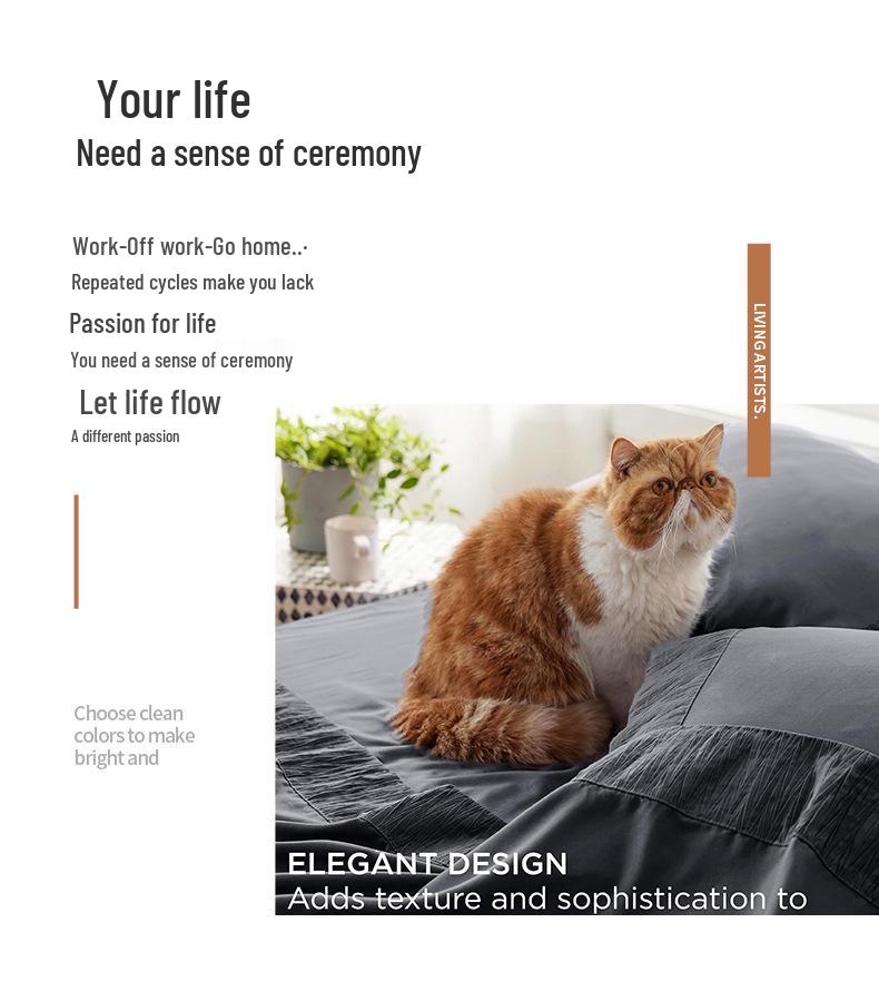 Luxusní čtyřdílná sada prostěradel s gumou na léto - Špičkové ložní prádlo