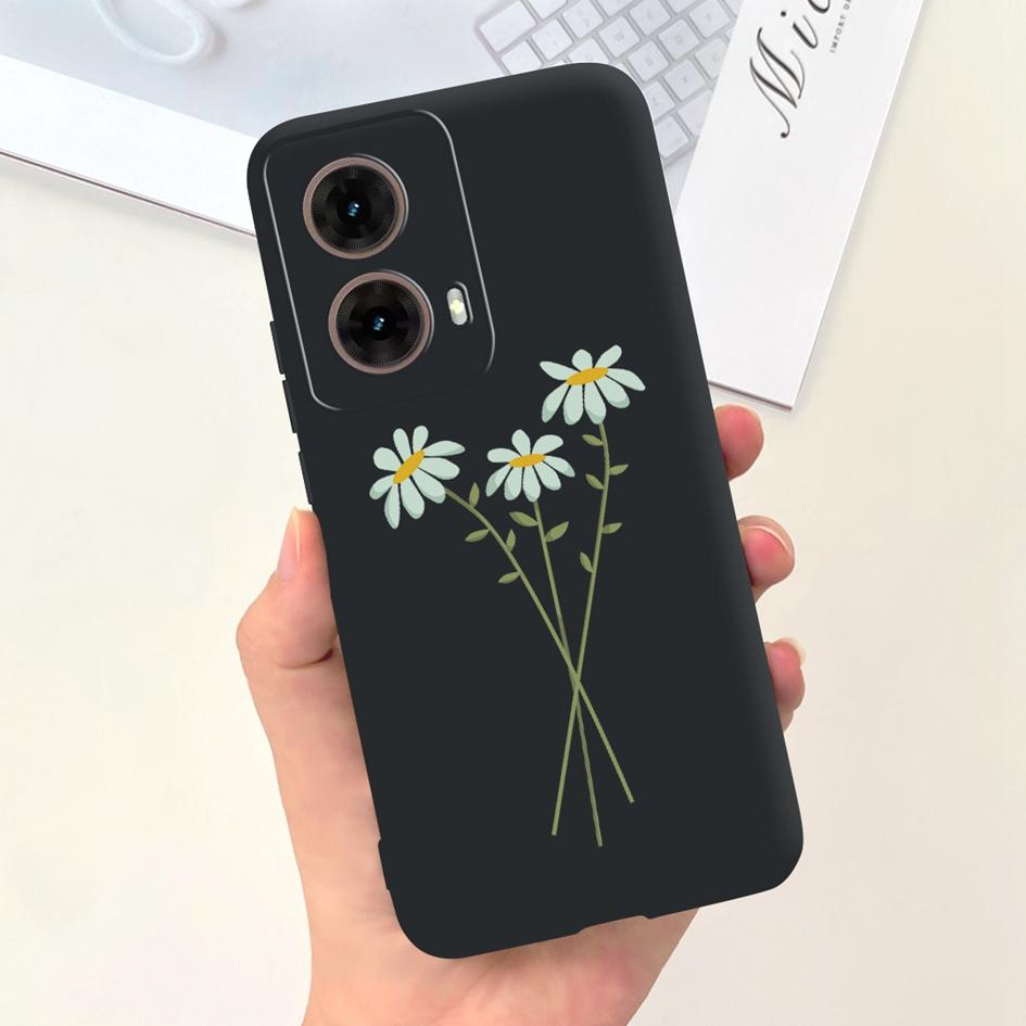For Motorola Moto G85 5G Case 2024 Fashion Flower Marble Soft Silicone Camera Protection Phone Cover For Moto G85 XT2427-3 Coque