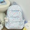 Schoolbag cute junior high school ins star floral backpack fresh college girl large capacity versatile backpack backpack