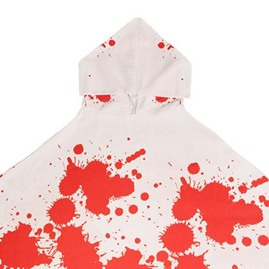 Halloween Skeleton Poncho Hooded Skeleton Cape Halloween Party Costume Cosplay Outfit for Kids Adults