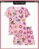 Women's Summer Cartoon Pajama Set - Cute Korean Style Christmas Short Sleeve & Shorts Homewear
