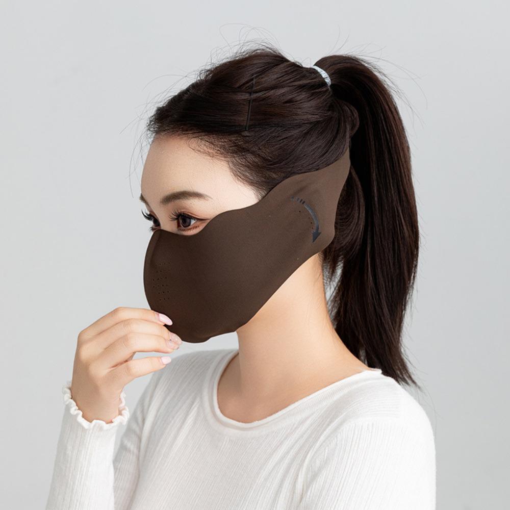 

Thickened Warm Face Mask Autumn Winter Cycling Mask Outdoor Two-in-One Earmuff Ear Protection коричневий