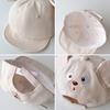 Cartoon Bear Ear Baby Baseball Cap Cute Solid Color Infant Peaked Hat Summer Cotton Kids Boy Girl Sun Visor Hats