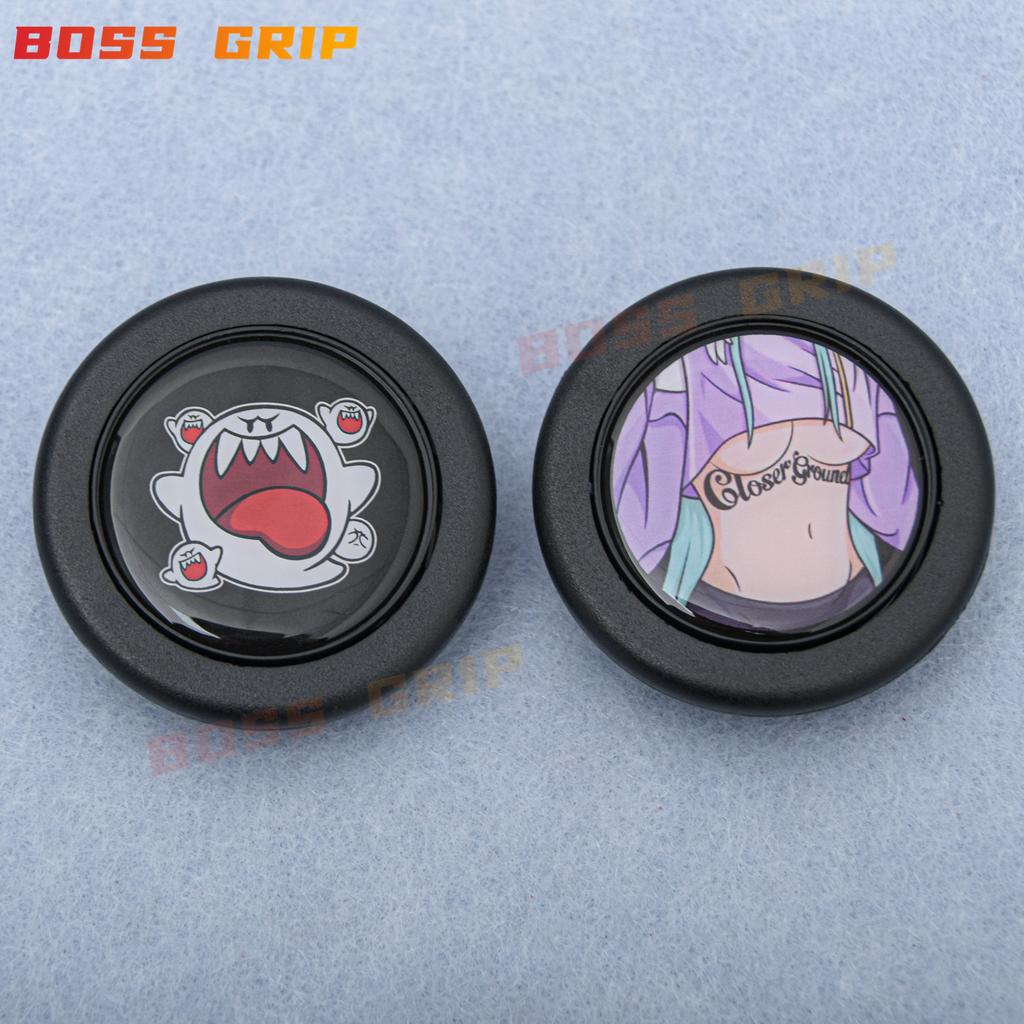 JDM Styling Steering Wheel Horn Button Car Modified Cutie Horn Switch Button Universal