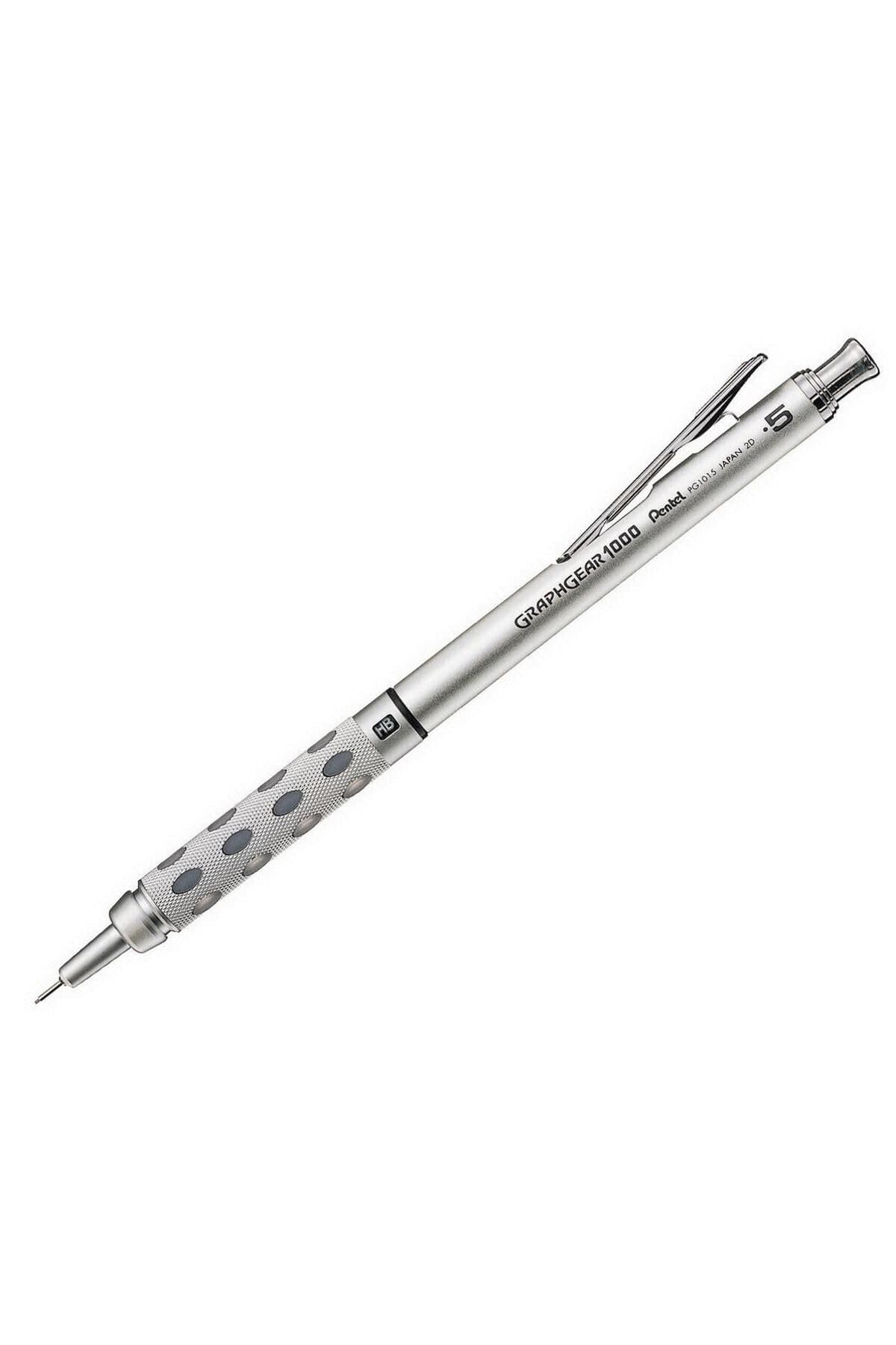 

Pentel GraphGear1000 Mechanical Line Stainless Steel Hardness Dual Grip Fully Retractable 4mm Lead and Eraser PG1015-A Pencils, 0.5mm Width, Case,