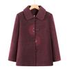 New Autumn and Winter Woolen Jacket with Fleece To Keep Warm, Old Lady Winter Top Thickened