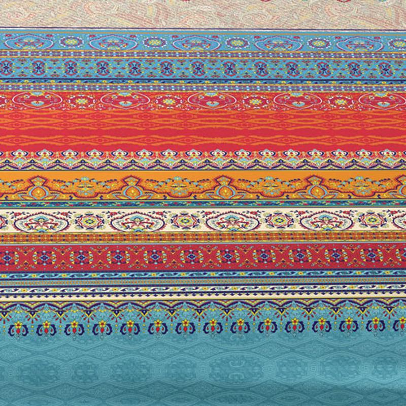 1 Simple Modern Bohemia Printed Matte Fitted Sheet, Bedroom Printed Bed Cover, Bedding (Excluding Pillowcases)