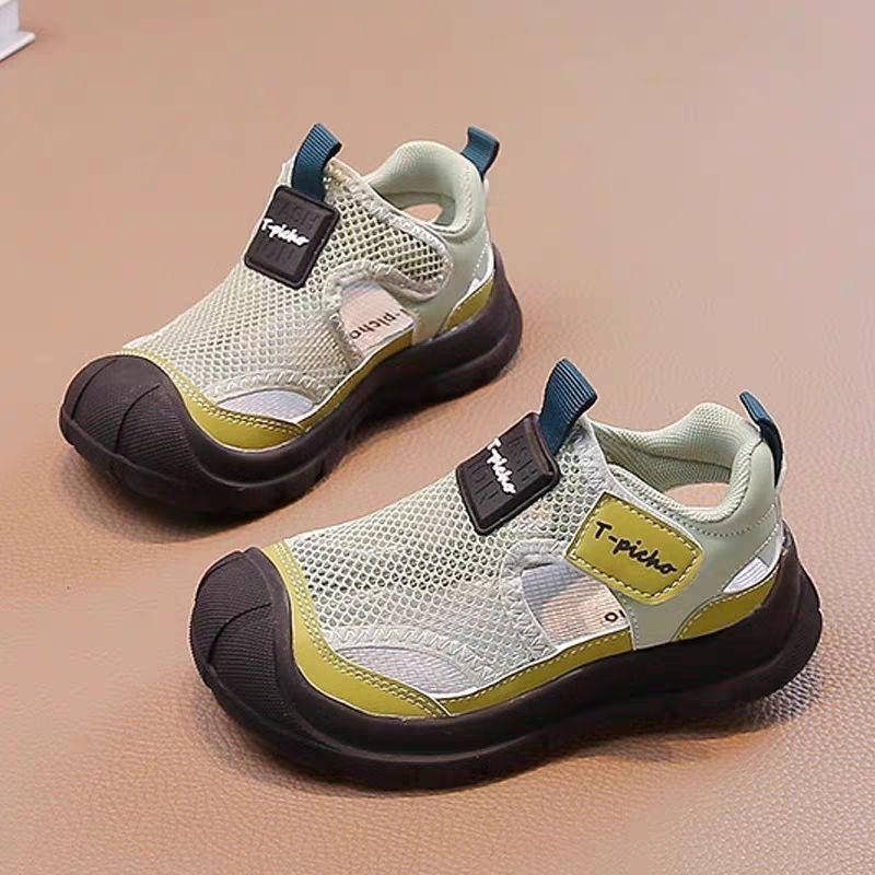 Jungensandalen Sommer neue Mädchen Netzschuh atmungsaktive Kinderschuhe weiche Sohle rutschfest Jungen Freizeitschuh Mode Mädchen Einzelschuhe