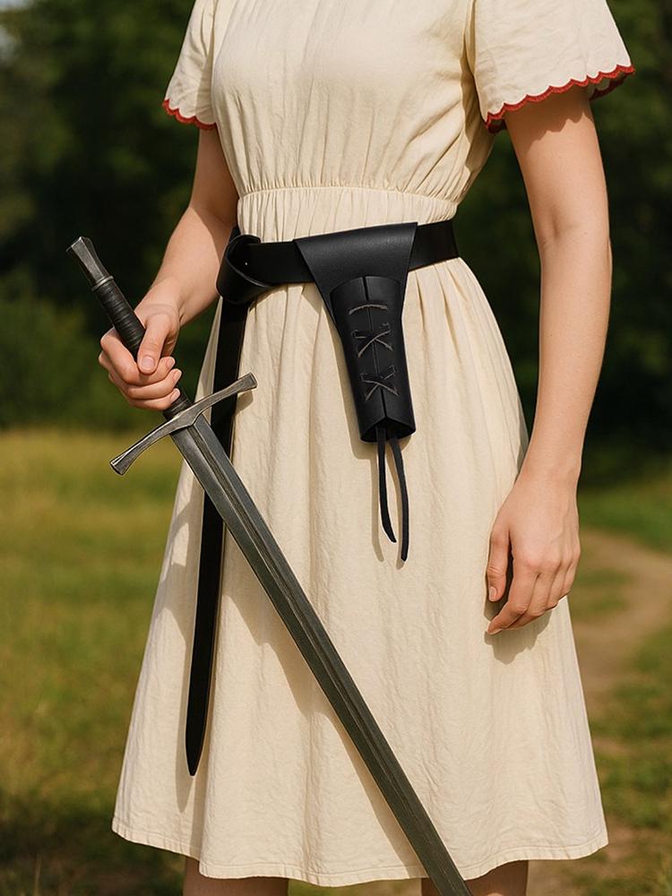 Swords Sheath Adjustable Dagger Holder with Lacing Sword Frog Belt Sheath Accessory and Renaissance Accessories
