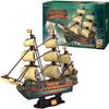 Puzzle 3D - Maquette Bateau Pirate San Felipe - Maquette Bateau A Construire Enfant - Construction Adulte - 248 Pièces