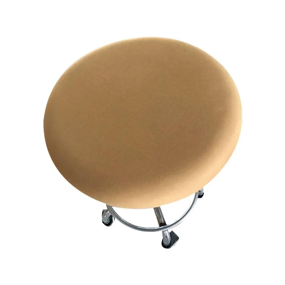 Moderne runde Stuhlhusse Barhockerhusse Elastische Sitzhusse Stuhlschutz Unifarbene Haushaltsstuhl-Überzug Spandex