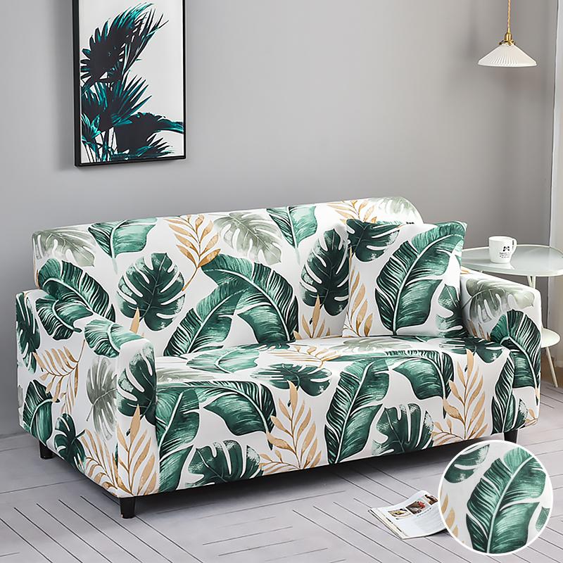Stretch Sofa Slipcovers Furniture Protector Full-Incluve Non-Slip Sofa Covers With Elastic Bottom Floral Sofa Towel Couch Cover 1pc1-seat 90-140cm