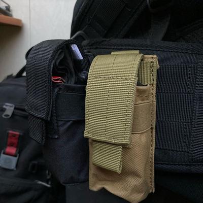 Flashlight Bag Waterproof 600D Nylon Fabric MOLLE System Heavy Duty Outdoor Hiking Backpacking Torch EDC Tools Holder Pouch
