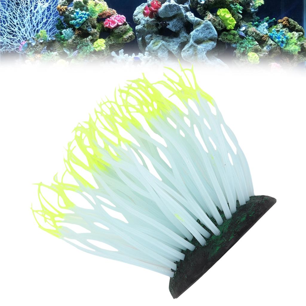 Aquarium Anemone   Luminous Silicone Sea Anemone for Fish   Decoration