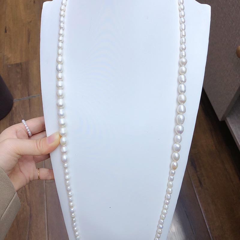 Genuine Freshwater Pearl Beaded Long Necklace - Multi-wear Layering Jewelry Gift for Friends & Family