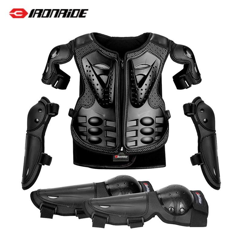 Kids Protective Armor Set Cycling Skateboarding Skiing Outdoor Sports Elbow Shoulder Knee Pads 5-Piece Gear