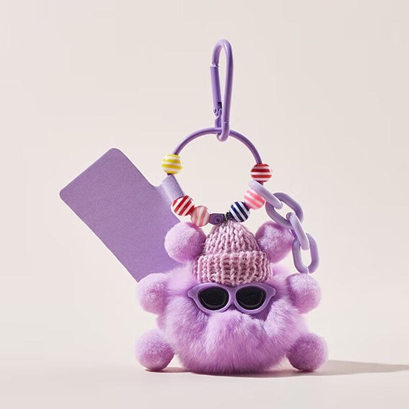 Милый брелок-шарик из меха кролика Рекс, подвеска на сумку