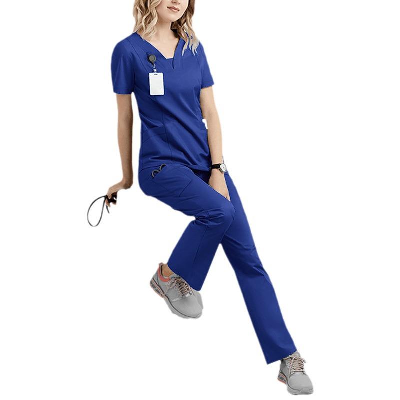 Women's and Men's Short Sleeve Scrub Suit for Dental, ICU, and Salon Professionals
