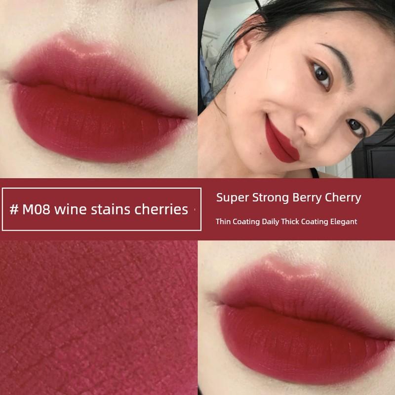 AKF Lip Mud M20 Matte Finish Velvet Lip Lacquer M07 Niche Style Brand Orange White Niche Style Brand Lipstick