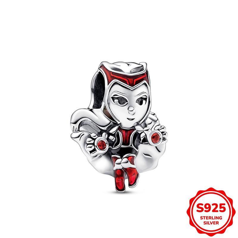 Marvel Spider-Man Und Captain Americas Schild Anhänger Charm Perle Passend für 3mm Armband Halskette Damen Anhänger Luxus DIY Schmuck Geschenk