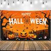 428. , Scary Happy Halloween Banner - XtraLarge, 72x44 Inch | Spooky Pumpkin Orange