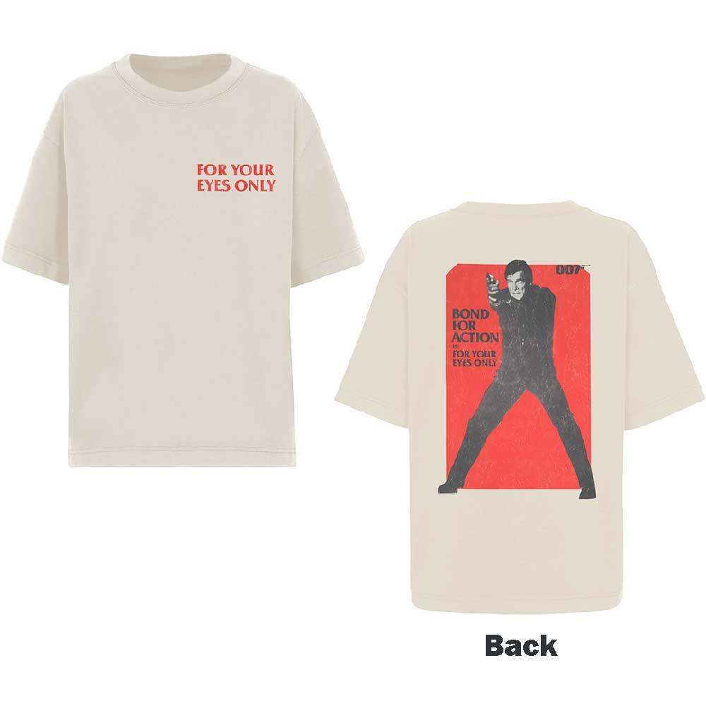 James Bond 007 T-Shirt: For Your Eyes Only Bond For Action OFFICIAL NEW S