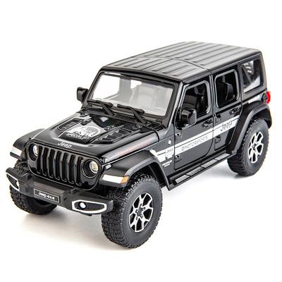 Jeep Wrangler Rubicon 1:22 Scale Die-cast Metal Alloy Pull-back Car Model, Black
