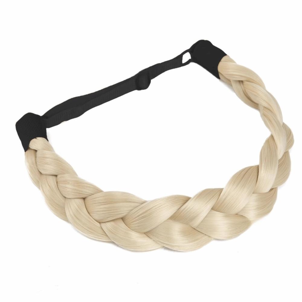 Premium Braided Elastic Band Hair Synthetic Retro Head Hoop Braiding Hair Headband Daily Wear