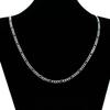 Men's Stainless Steel Cuban Figaro Chain Necklace - Trendy Titanium Jewelry 3-in-1 Design