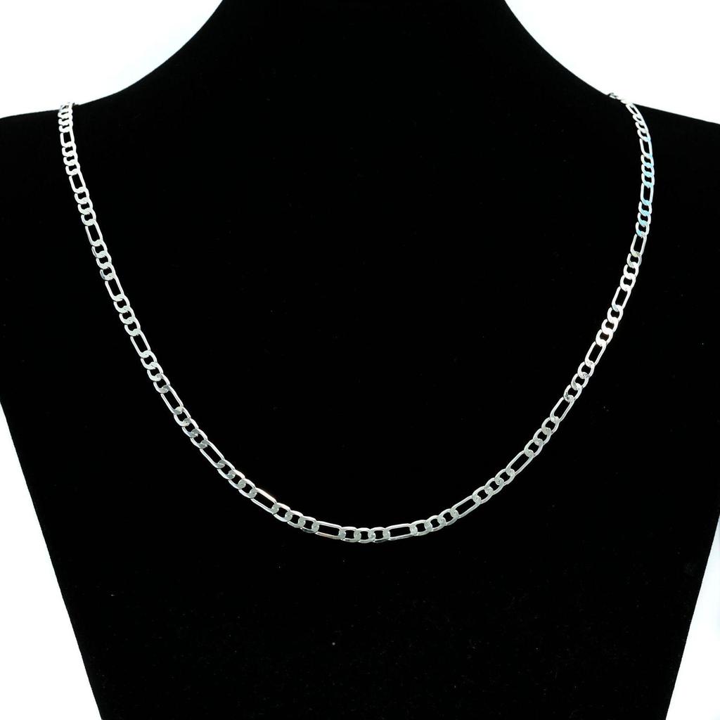 Men's Stainless Steel Cuban Figaro Chain Necklace - Trendy Titanium Jewelry 3-in-1 Design