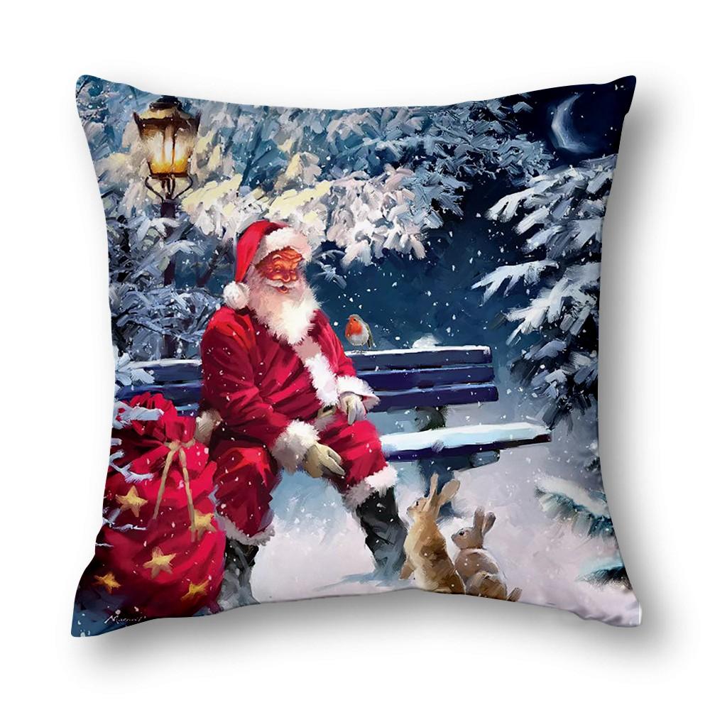 Christmas Decor Cushion Cover Winter Decor Bed Decor Pillow Cover Sofa Decor Cushion Cover Home Decor 40X40 45X45 50X50 60X60Cm