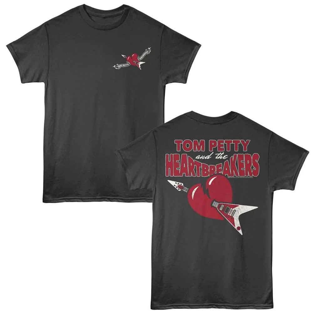 Tom Petty - Broken Heart - 2-Sided Print Adult Solid T-Shirt - Smoke