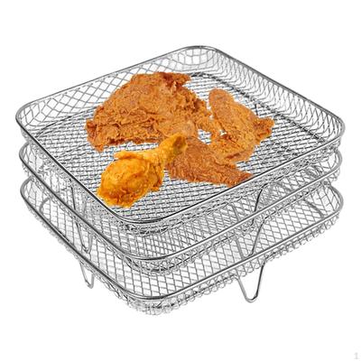 Třívrstvý stojan na fritézu, BBQ část, opakovaně použitelný, grilovací plech v troubě, koš na pečení