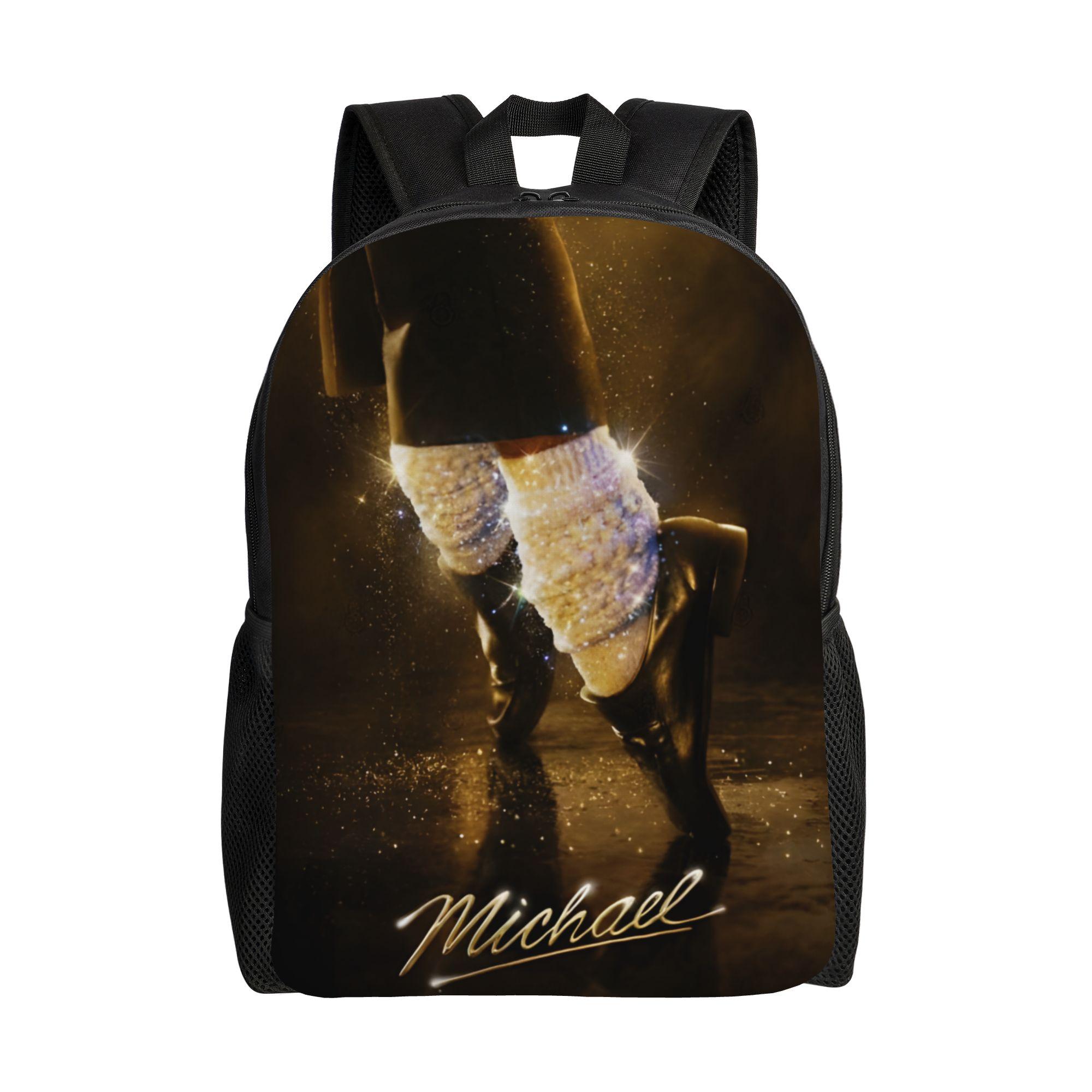 Michael Jackson Koning van de Pop MJ Rugzak Trainingsrugzakken Dames Heren Kleurrijk Groot Middelbare School Tassen Streetwear Rugzak (as the picture,as picture)