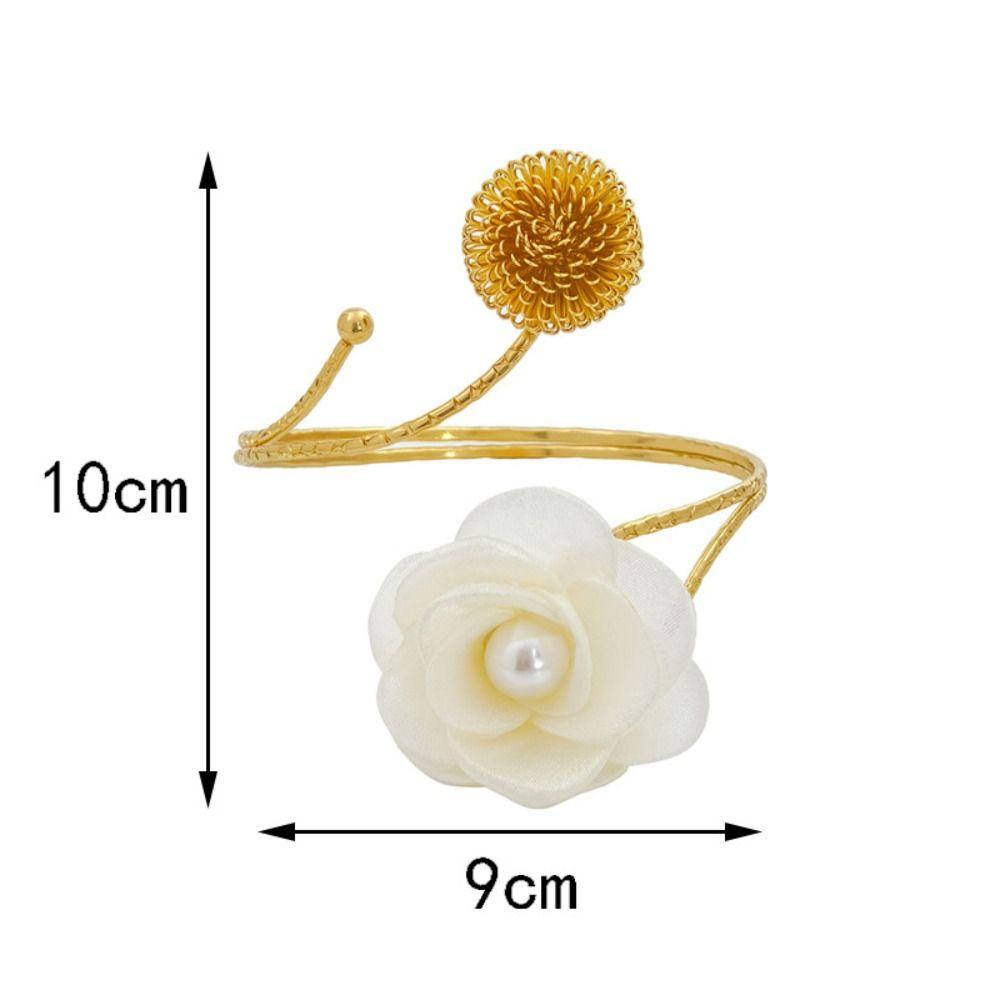 Modern Flower Curtain Straps Adjustable Metal Curtain Buckle Handmade Curtain Tieback