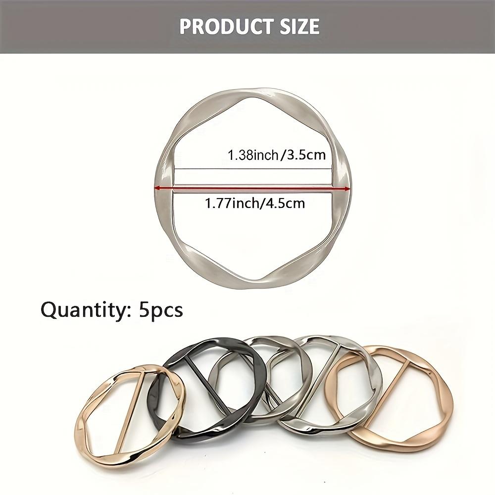 Multifunctional Metal Scarf & T-Shirt Clip Set - Easy Knot and Waist Accessory, Suitable for Clothing Non-Stitched Length Fixing